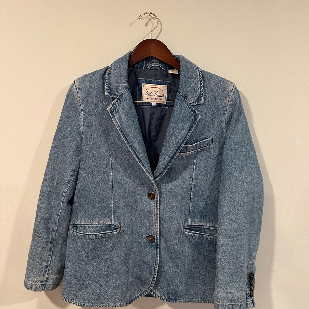 Levi's Light Blue Denim Blazer